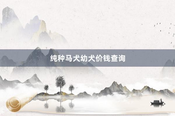 纯种马犬幼犬价钱查询